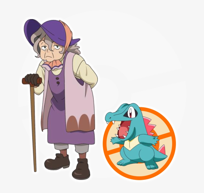 Totodile - Pokemon Old Woman, transparent png #8729840