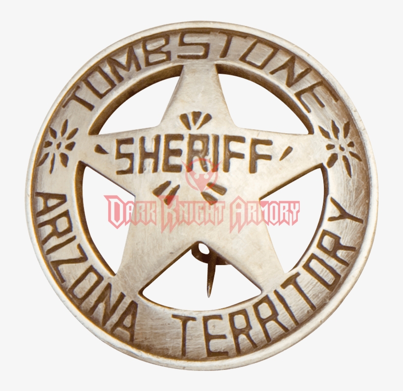 Round Tombstone Sheriff Badge - Sheriff Badge Old West, transparent png #8729981