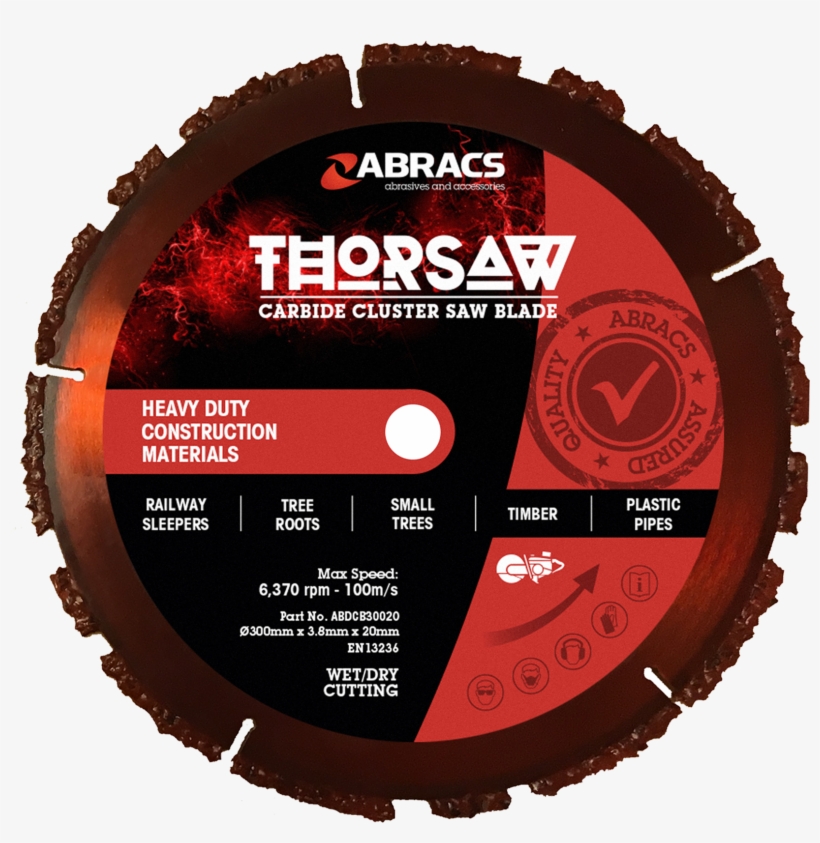 Thorsaw Carbide Cluster Blade - Tractor Wheel Clipart Vector, transparent png #8730027