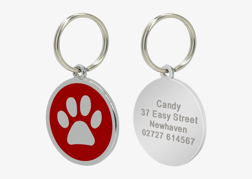 Personalized Colour Paw Dog Tag - Placas Para Perros, transparent png #8731470