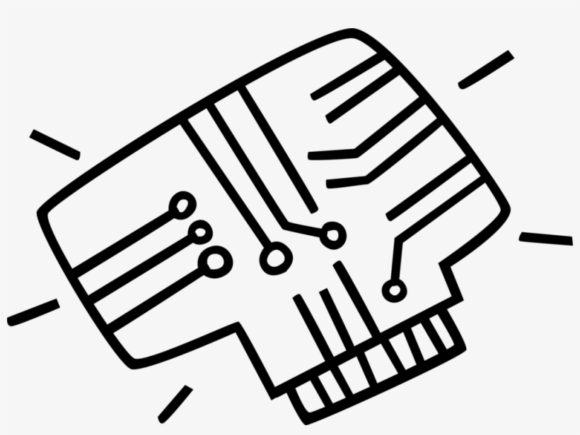 Vector Illustration Of Computer Printed Circuit Board - Motocross Tire Vector, transparent png #8731478