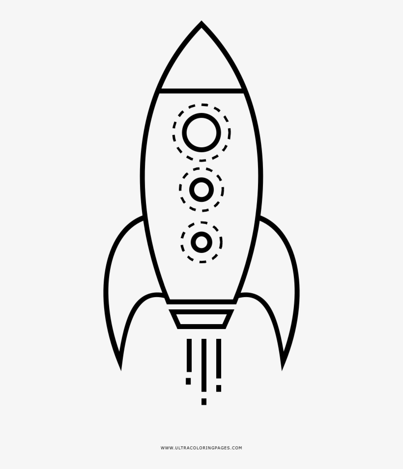 Rocketship Coloring Page - Buzz Lightyear Rocket Drawing, transparent png #8731987