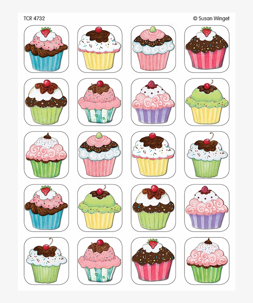 Cupcake Clipart Sticker - Eşini Bul Oyunu Kartları, transparent png #8732520