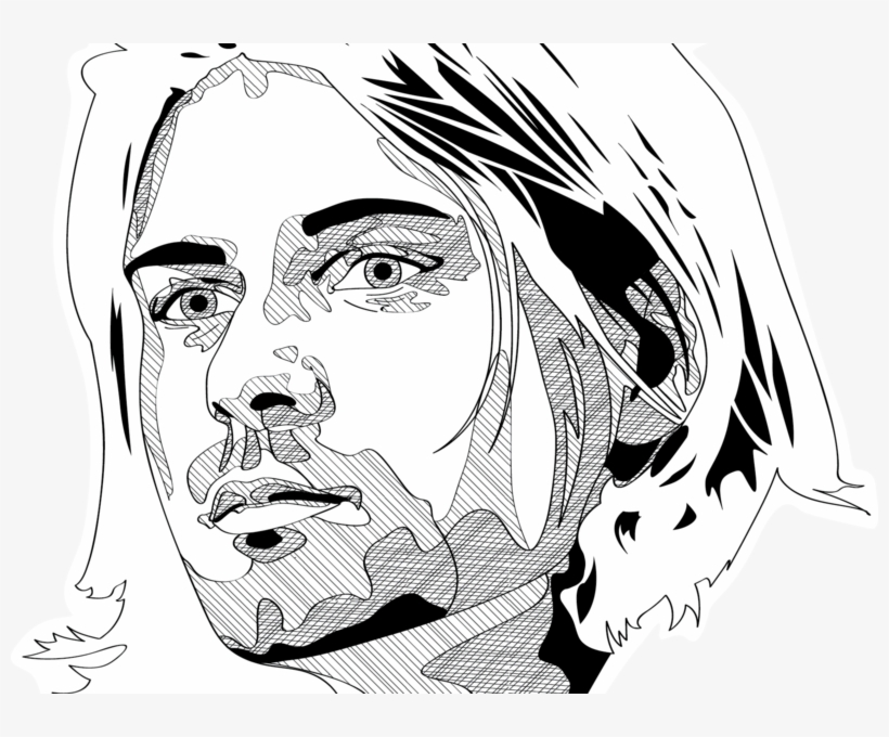 Kurt Cobain Vector Illustration Nirvana Kurt Cobain - Illustration, transparent png #8734577