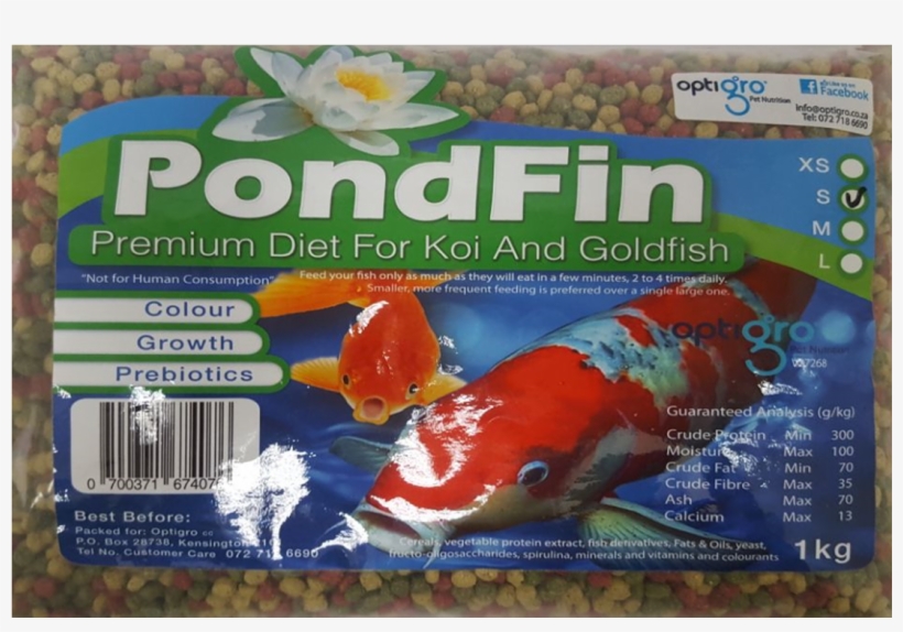 Pondfin Premium Koi & Goldfish Diet - Koi, transparent png #8734967
