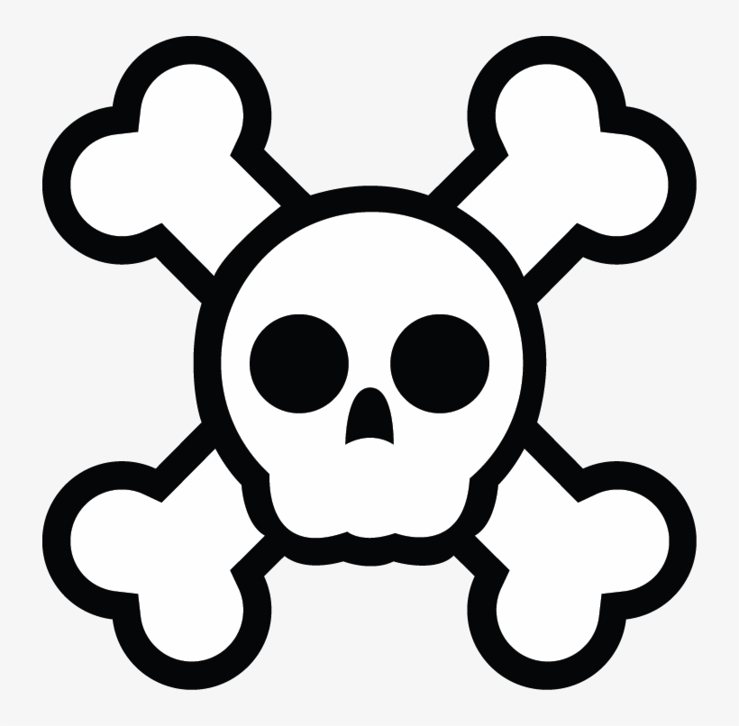 Pirate Skull - Cute Skull And Crossbones, transparent png #8735145