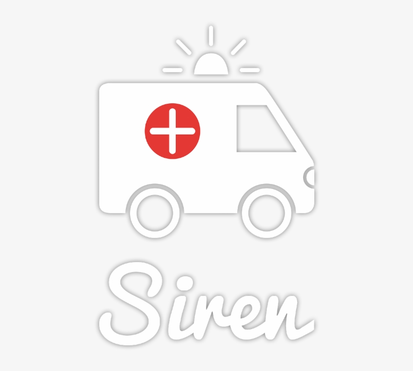 Banner Black And White Library Ambulance Clipart Siren - Loungebuddy, transparent png #8735151