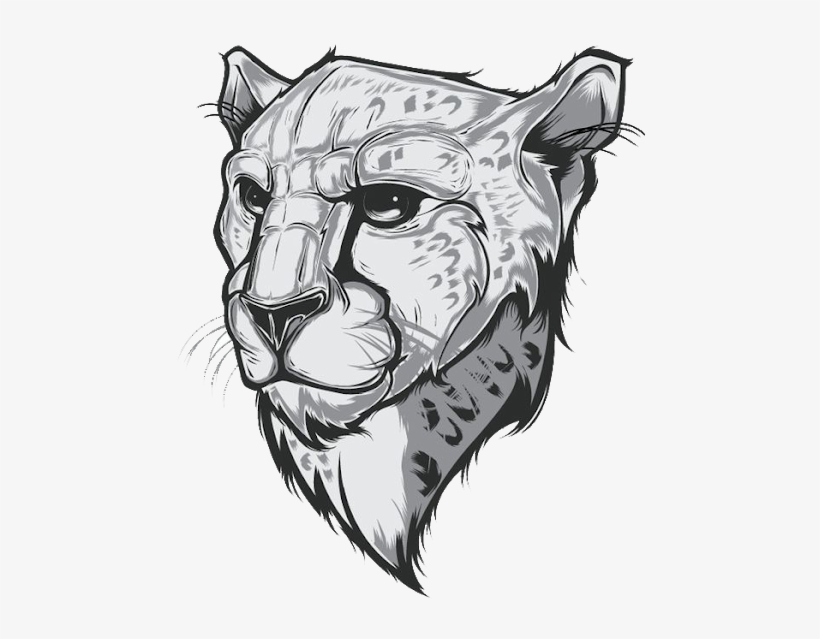 Pin By Pngsector On Tiger Free Png Images - Cheetah Art Sketch Tattoo, transparent png #8735387