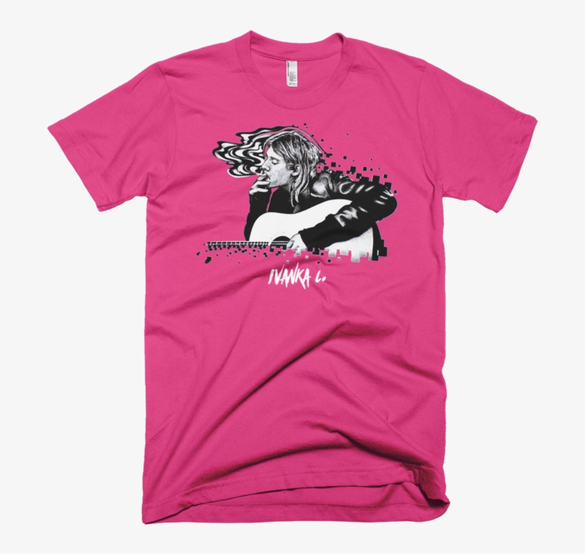 Kurt Cobain Smoking Unisex Graphic Crew T-shirt - T-shirt, transparent png #8735531
