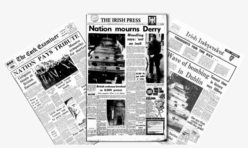 Irish Papers 02 February 1972 British Embassy Burns - Newspaper, transparent png #8736055