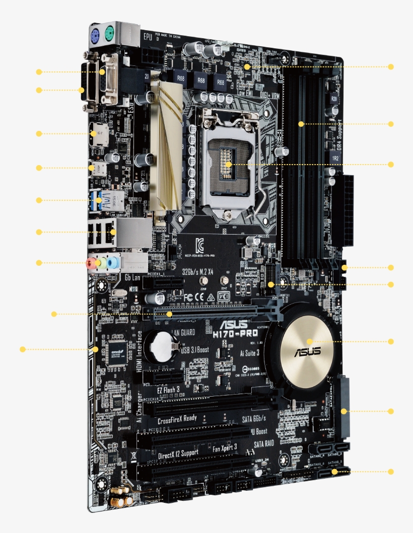 Vector Free H Pro Motherboards Asus Usa, transparent png #8736154
