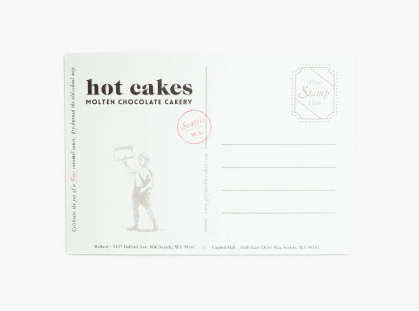 Postcard 10-pack Hot Cakes Molten Chocolate Cakery - Sketch Pad, transparent png #8736254