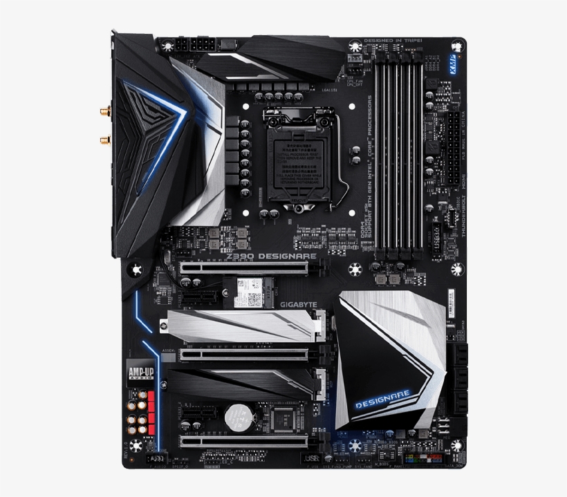 Z390 Designare, Intel Z390 Chipset, Lga 1151, 2x Thunderbolt - Gigabyte Z390 Designare Atx Lga1151, transparent png #8736463