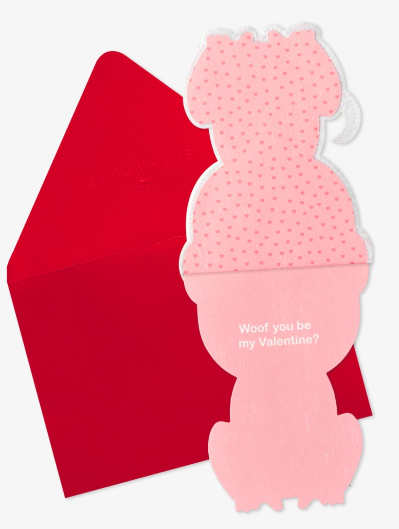 Cute Puppy Valentine Day Card For Child Greeting Cards - Illustration, transparent png #8736679