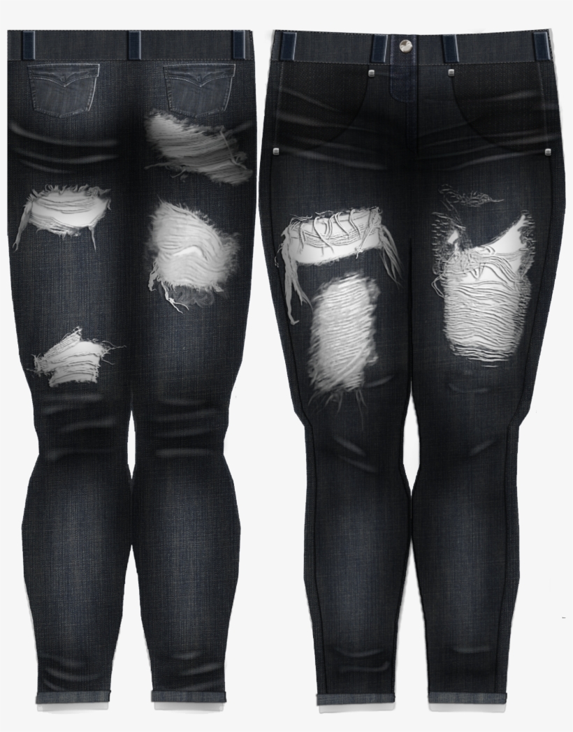 A Pants Set I Made For Second Life - Second Life Jeans Texture, transparent png #8737402