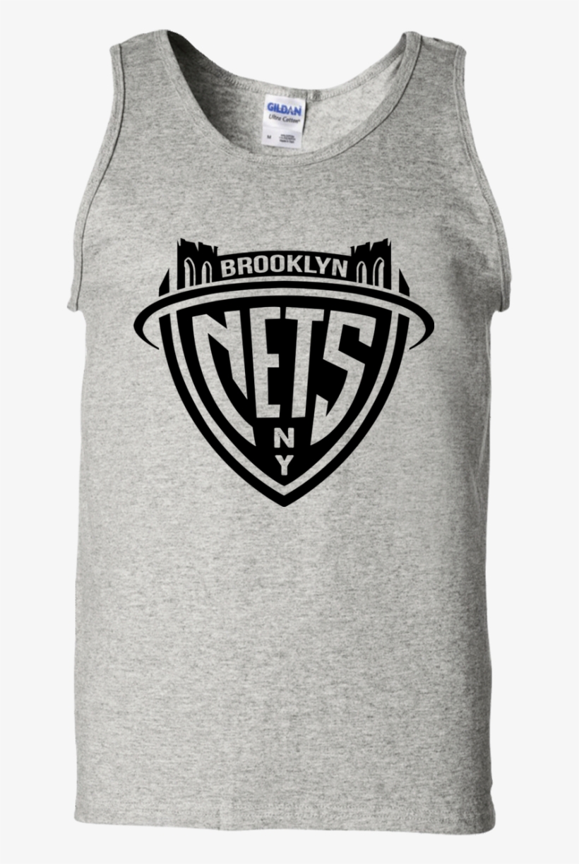 Brooklyn Nets Tshirt G220 Gildan 100% Cotton Tank Top - Brooklyn Nets Vector, transparent png #8737858