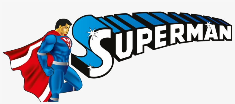 Superman - Superman Logo Words, transparent png #8737903
