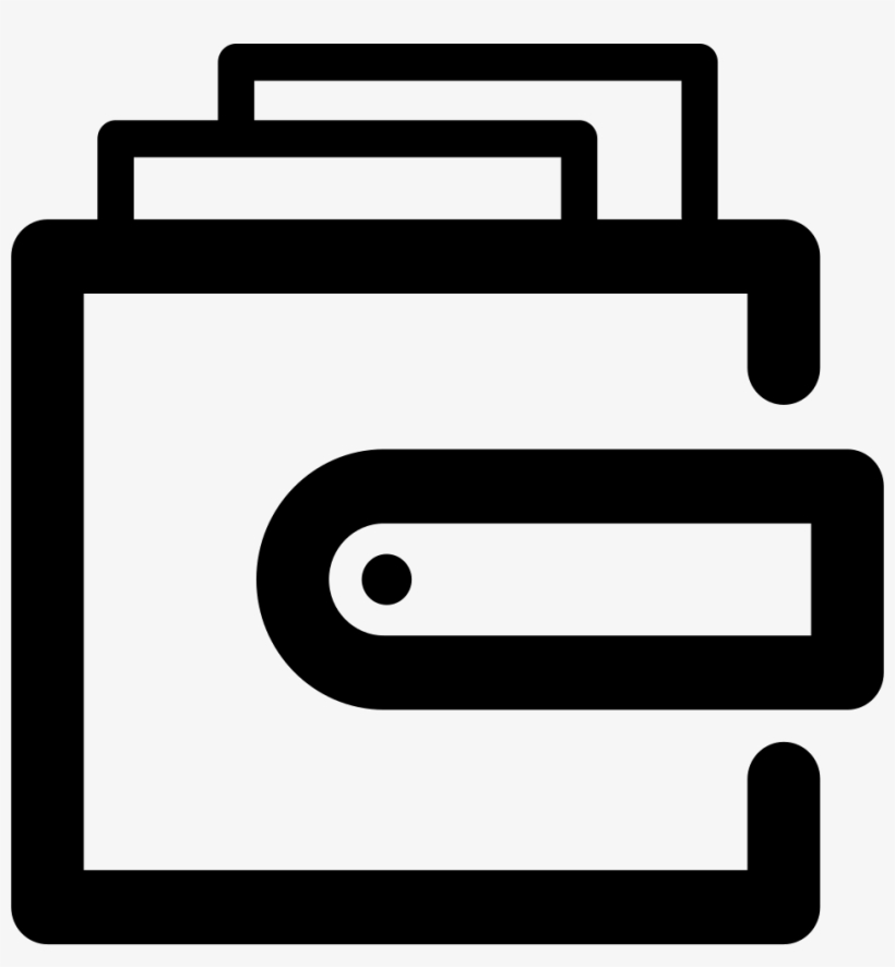 Wallet With Bills Outlined Symbol Comments - Geldbörse Icon, transparent png #8738896