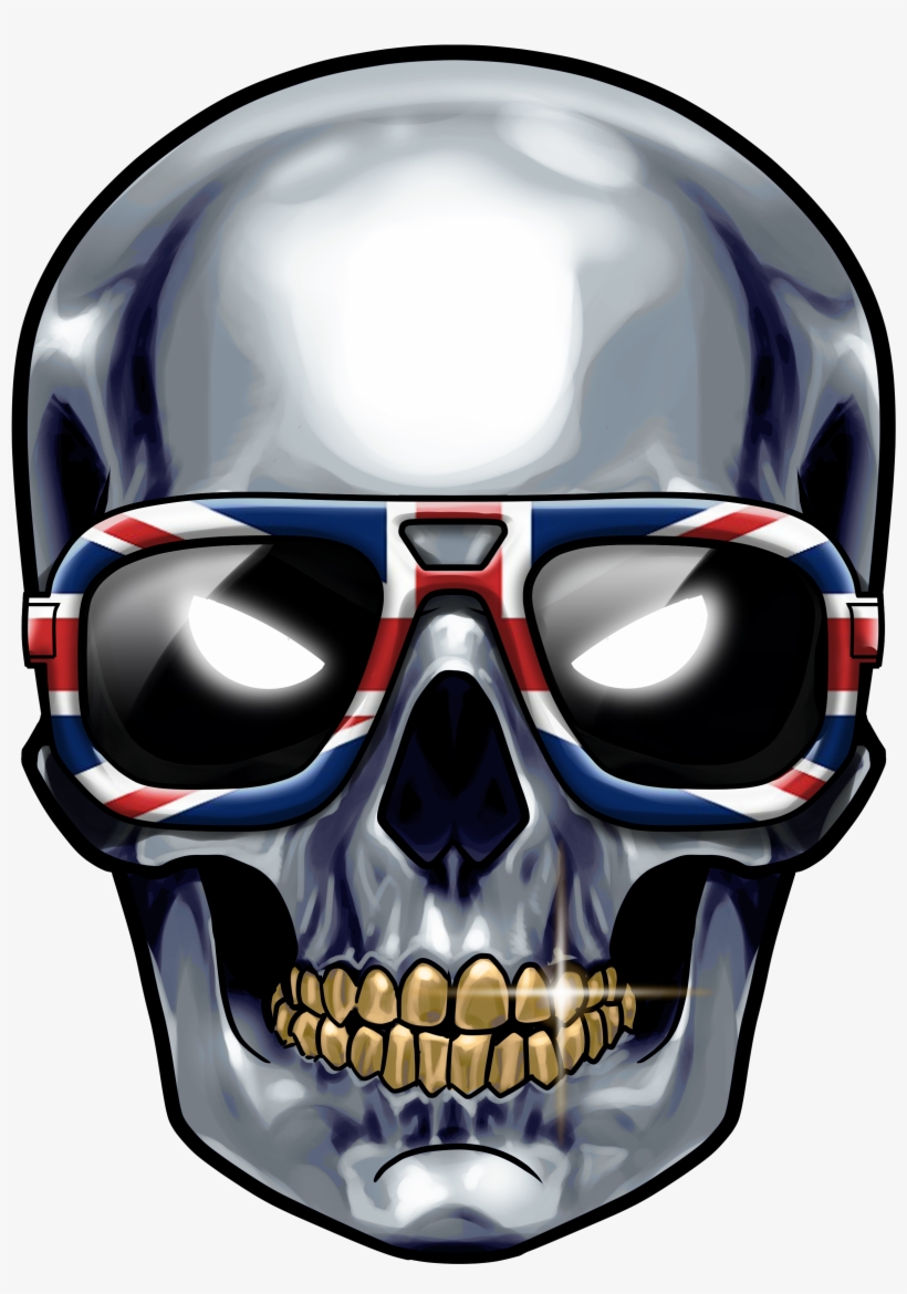 England Euro 2016, France Euro, Skull And Bones, Skull - Skull, transparent png #8740098