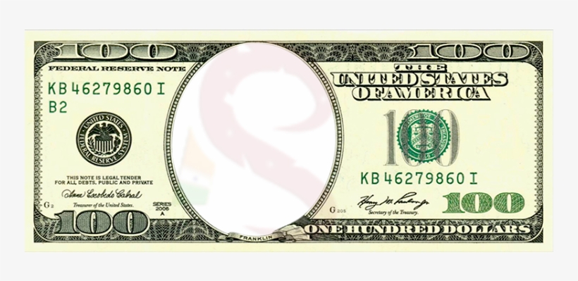 United States One Hundred Hundreddollar Onedollar Bills - Trump Face On Money, transparent png #8740312