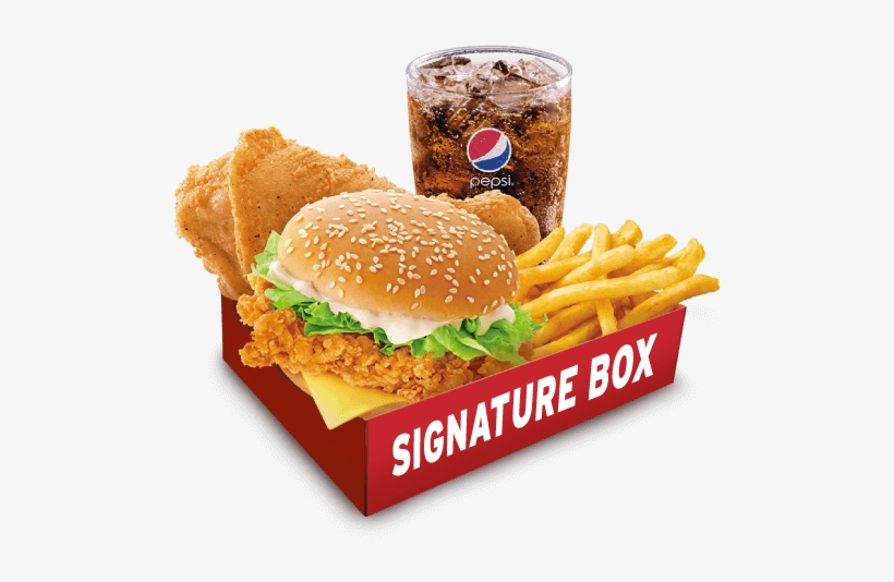 Download - Kfc Zinger Burger Set, transparent png #8740989