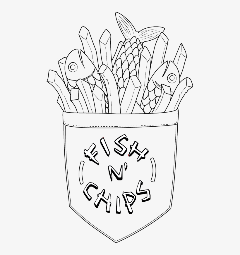 Fnc Pocket - Line Art, transparent png #8741140