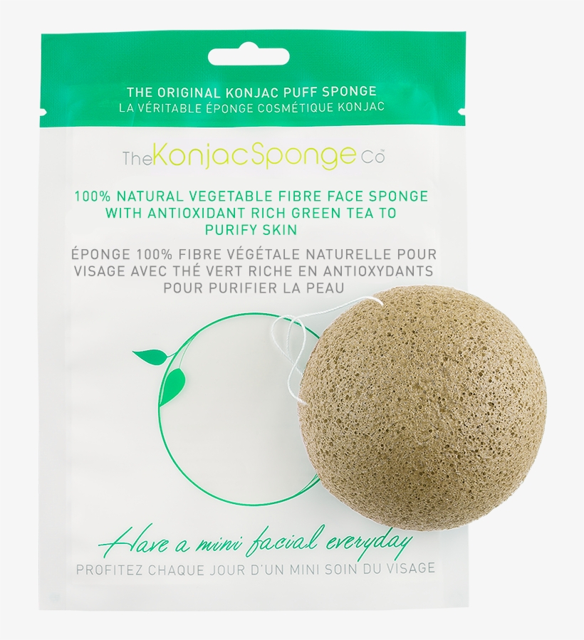 Konjac Facial Puff Sponge With Green Tea, transparent png #8741399