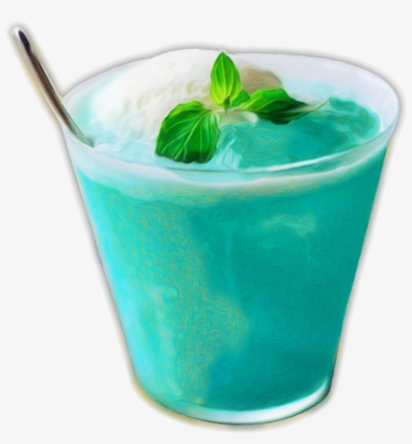 Hand Painted Mint Ice Cream Dessert Png And Psd - Dessert, transparent png #8741568