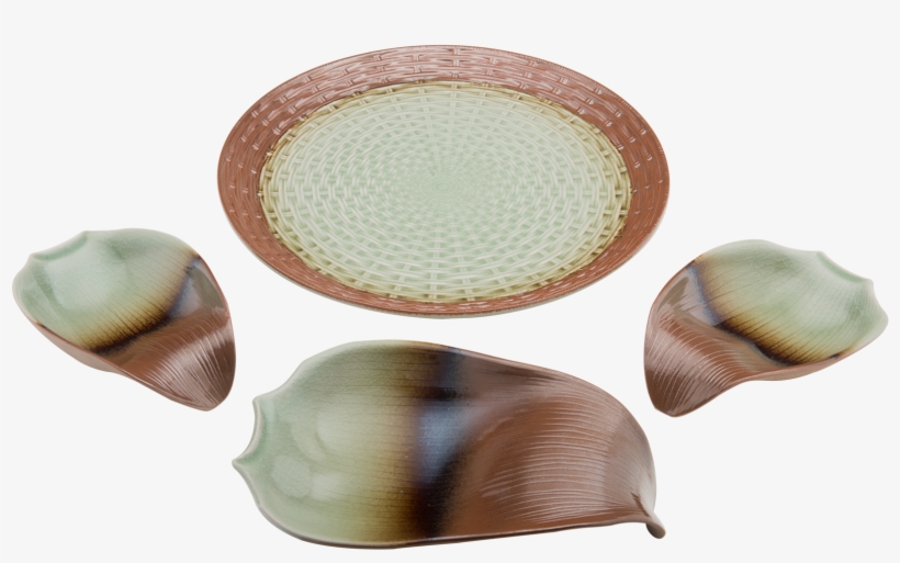 Banana Leaf Platter Set - Eye Shadow, transparent png #8741606