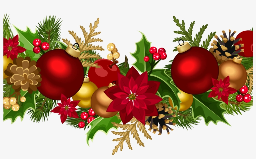 Christmas Decorative Garland Png Clip Art Image Gallery - Transparent Background Christmas Garland Png, transparent png #8742813