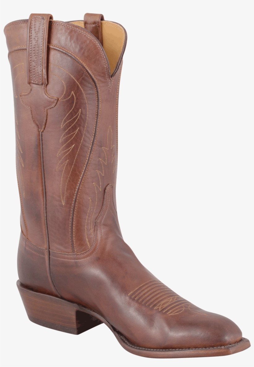 Lucchese Men's Tan Burnished Ranch Hand Boots - Riding Boot, transparent png #8742963