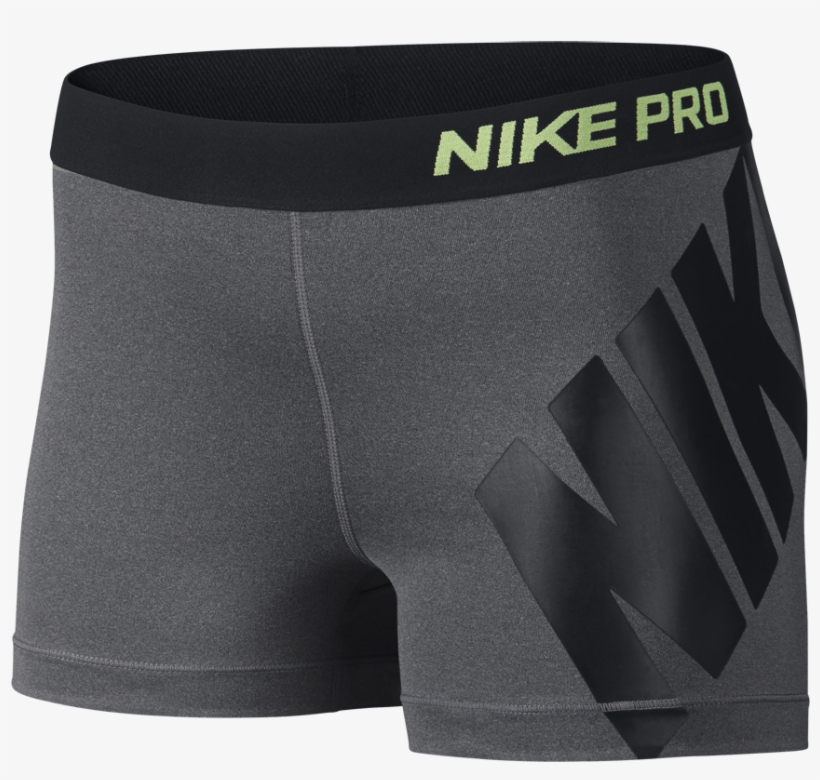 Nike Women& - Nike Women Grey Compression Shorts, transparent png #8743875