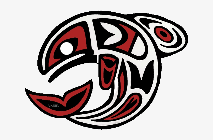 Native American Clipart Pacific Northwest - Pacific Northwest Native American Art Salmon, transparent png #8744149