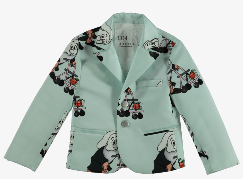 Caroline Bosmans Printed Suit Coat Dwarf - Button, transparent png #8745606