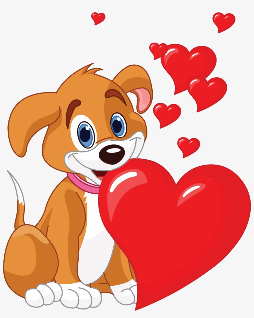 Spring Pinterest Puppies Emoticon And Cute Dog - Dog Valentines Day Cartoon  - Free Transparent PNG Download - PNGkey