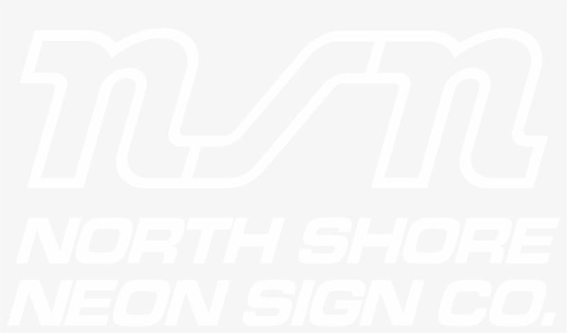 North Shore Neon Sign Co Logo Black And White - Johns Hopkins White Logo, transparent png #8746596