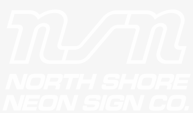 North Shore Neon Sign Co Logo Black And White - Johns Hopkins White Logo, transparent png #8746596