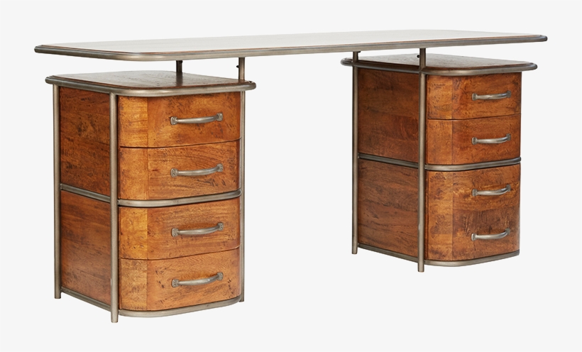 Art Deco Desk - Desk, transparent png #8747017