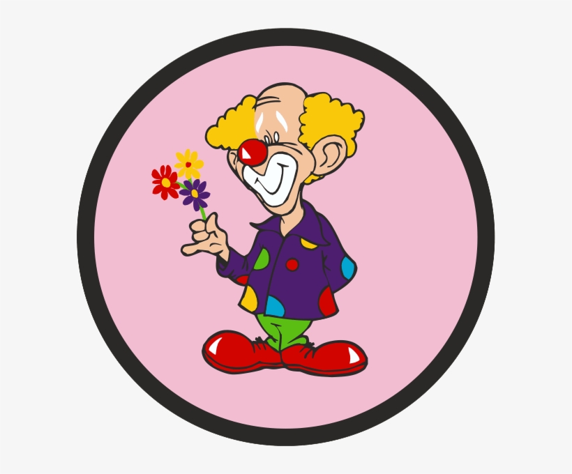 217-blank - Clown With Flowers, transparent png #8747846
