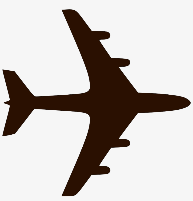 Plane Silhouette - Airplane Icon, transparent png #8750584