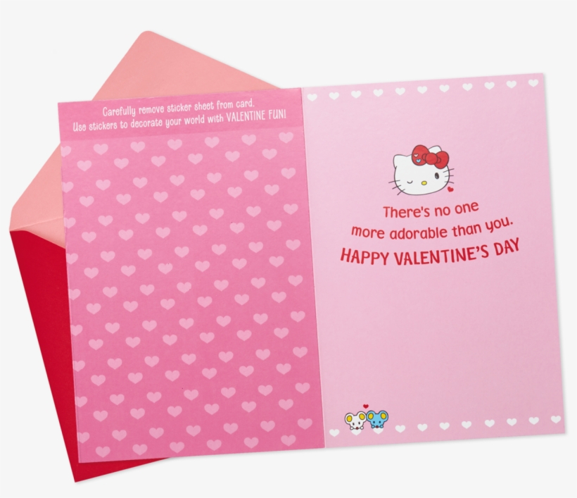 Hello Kitty® Valentine's Day Card With Stickers, transparent png #8750950