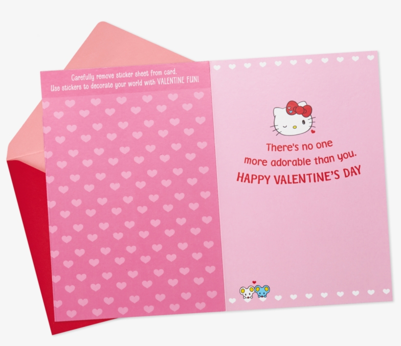 Hello Kitty Valentine 39 s Day Card - 875 8750950 Hello Kitty Valentines Day Card With Stickers