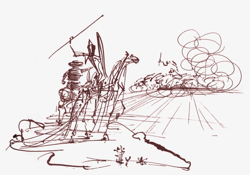 Quixote Against Dystopia - Salvador Dali Art Transparent Png, transparent png #8751047