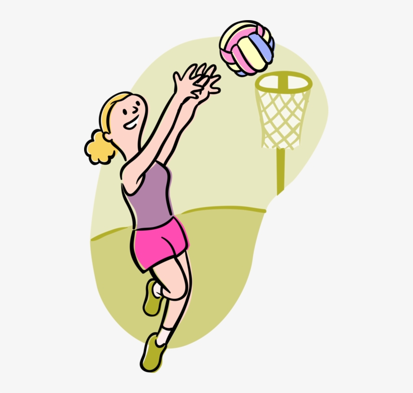 Vector Illustration Of Sport Of Basketball Game Player - Netball Player, transparent png #8751052