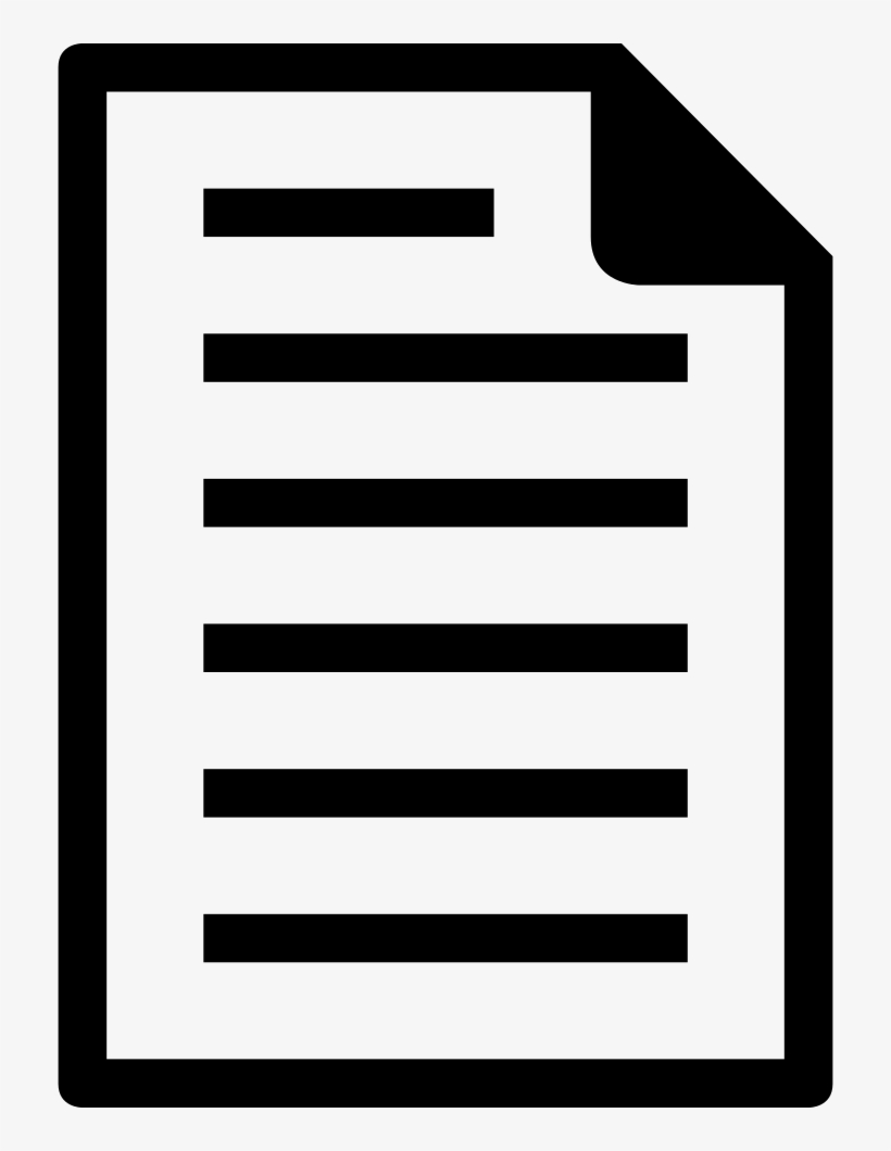 File Interface Symbol Of Text Paper Sheet Comments - Icono Hoja De Papel, transparent png #8751997