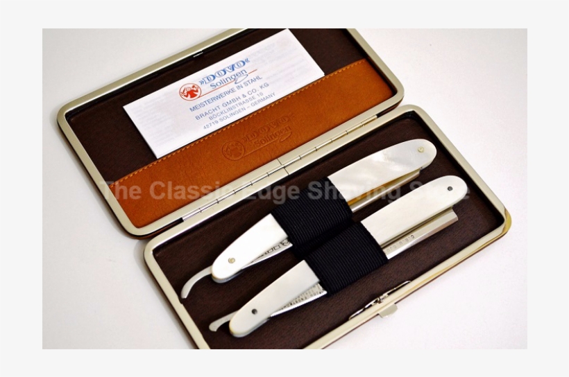 Dovo Brown Leather Hard Case For 2 Straight Razors - Utility Knife, transparent png #8752612