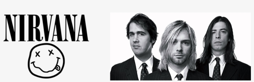 Browse Nirvana T-shirts, Clothing And Accessories - Nirvana Kurt Cobain David Grohl And Krist Novoselic, transparent png #8754034
