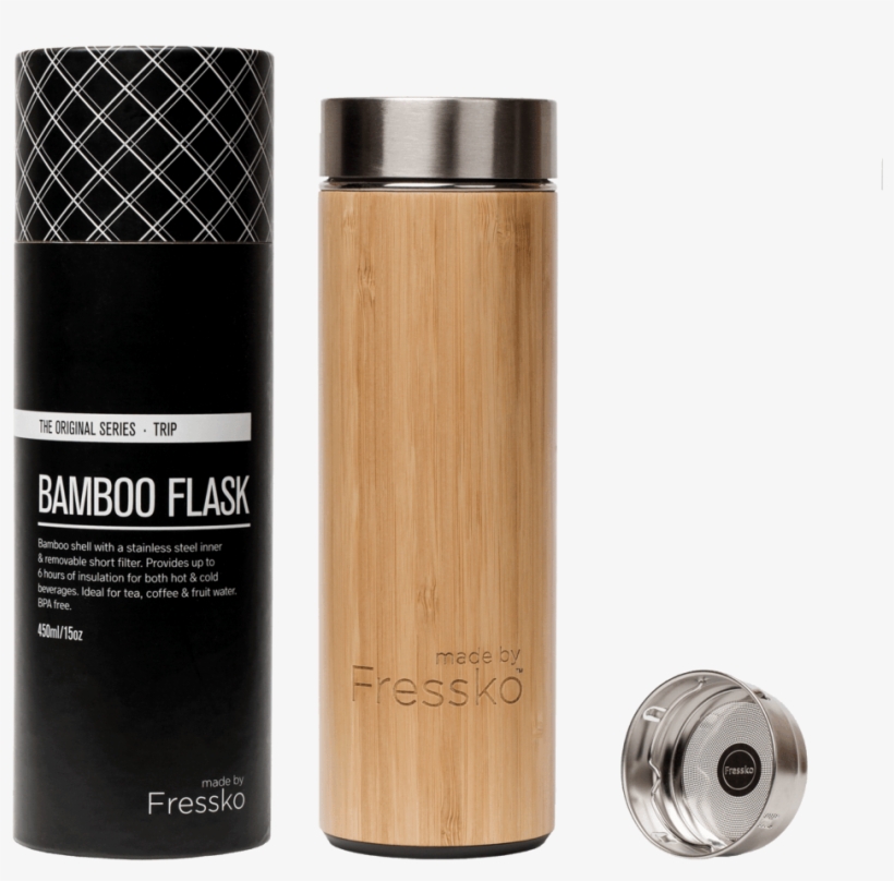 Fressko Bamboo Flask - Fressko, transparent png #8754325