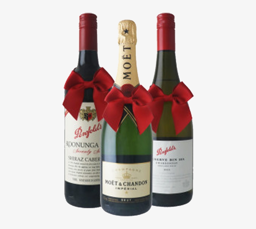 Shorty's Liquor Red Bow - Wine Bottle, transparent png #8754556