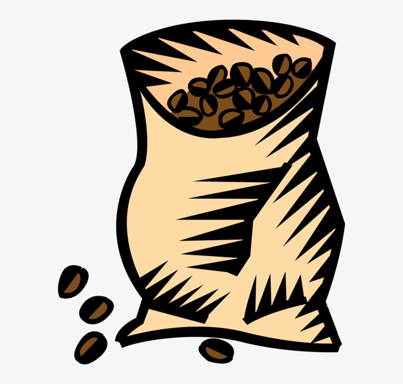 Vector Illustration Of Bag Of Coffee Bean Seed Of The - Saco De Café Png, transparent png #8754586